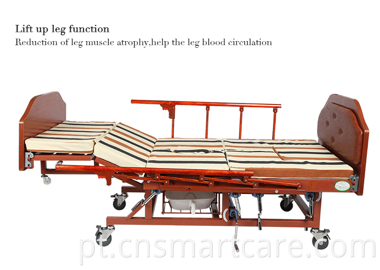 Anti Slip Slip Reclining Hospital Bed com camas